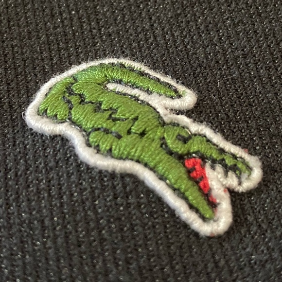 Lacoste Classic Bath Robe Unisex One Size Black Heavy Cotton/Poly Blend - Picture 6 of 7